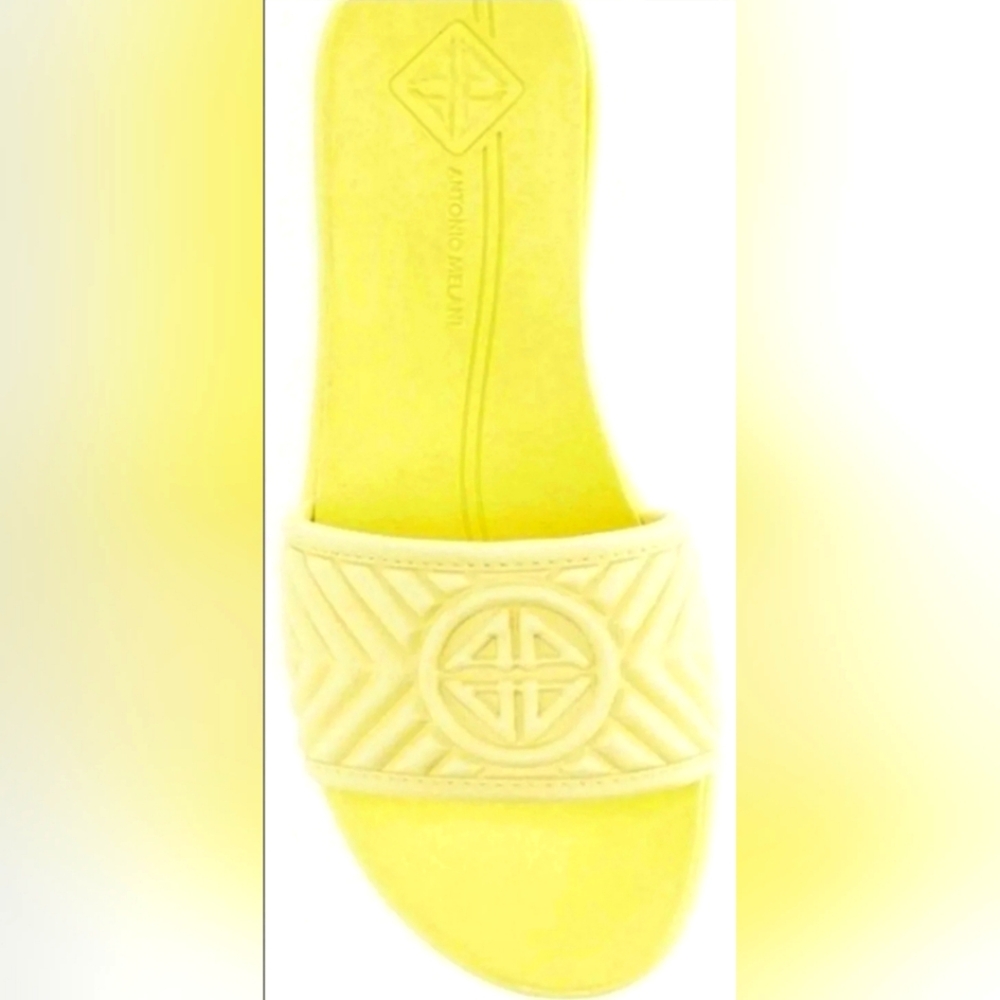 Antonio Melani Lannaii Quilted Logo Washable Slide Sandals☆Size 8.0M
